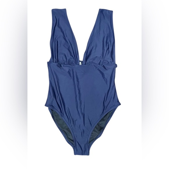 J. Crew Navy Blue V-Neck One Piece Size 14 - Picture 5 of 5